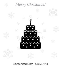 Birthday cake web icon