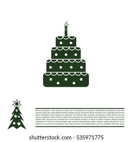 Birthday cake web icon