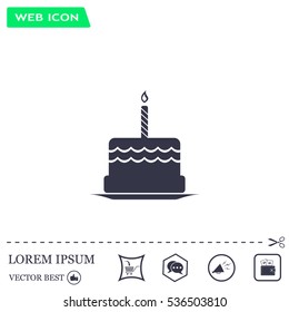 Birthday cake web icon