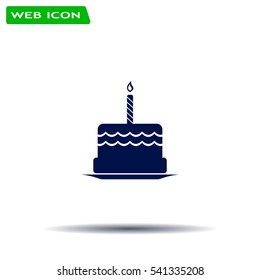 Birthday cake web icon