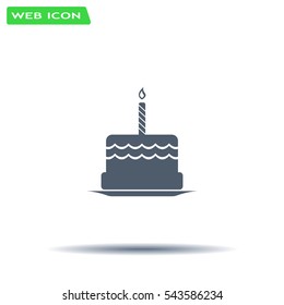 Birthday cake web icon