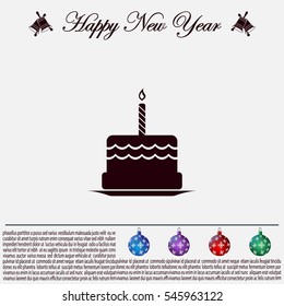 Birthday cake web icon