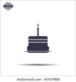 Birthday cake web icon