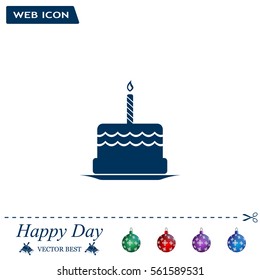 Birthday cake web icon