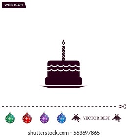 Birthday cake web icon