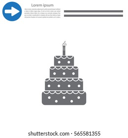 Birthday cake web icon