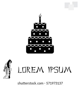 Birthday cake web icon