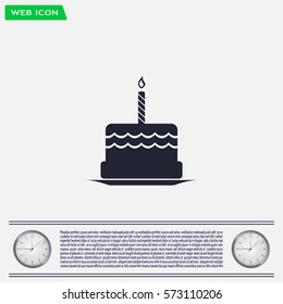 Birthday cake web icon