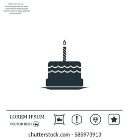 Birthday cake web icon