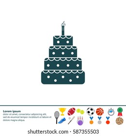 Birthday cake web icon