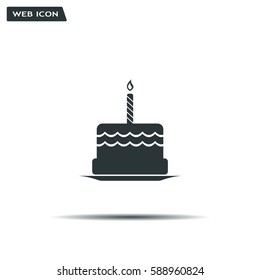 Birthday cake web icon