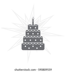Birthday cake web icon