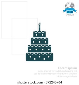 Birthday cake web icon