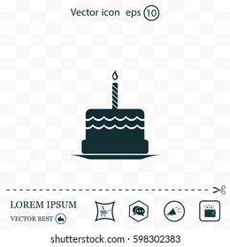 Birthday cake web icon