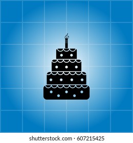 Birthday cake web icon