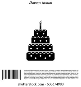 Birthday cake web icon
