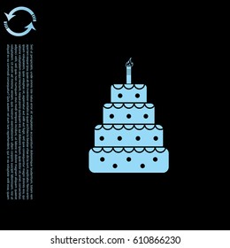 Birthday cake web icon