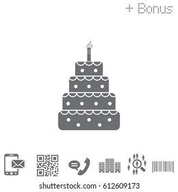 Birthday cake web icon