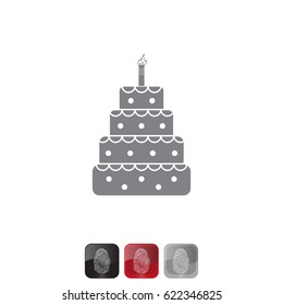 Birthday cake web icon