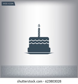 Birthday cake web icon