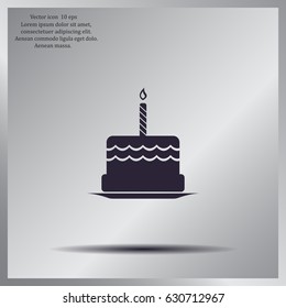 Birthday cake web icon