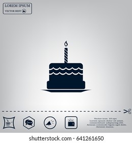 Birthday cake web icon