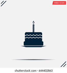 Birthday cake web icon