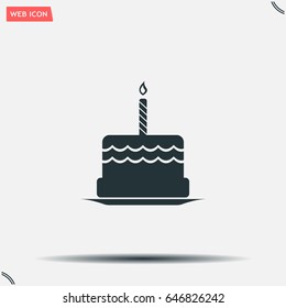 Birthday cake web icon