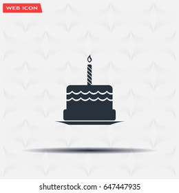 Birthday cake web icon