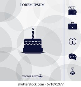 Birthday cake web icon