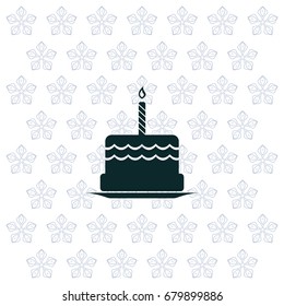 Birthday cake web icon