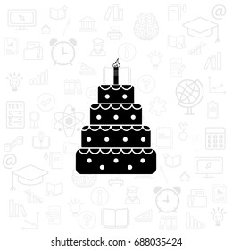 Birthday cake web icon