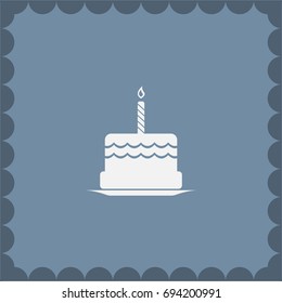 Birthday cake web icon