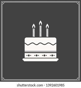 Birthday cake web icon  Vector