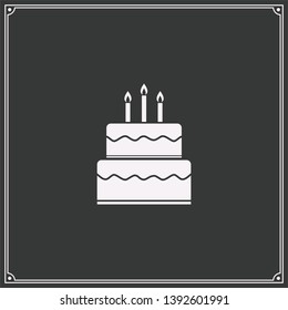 Birthday cake web icon  Vector