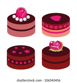 birthday cake, wedding cake, collection of cakes with beautiful decorations