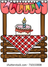 Birthday cake wooden stand for sale