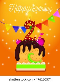 Birthday cake,candle background