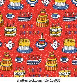 Birthday cakes pattern