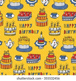 Birthday cakes pattern