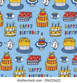 Birthday cakes pattern