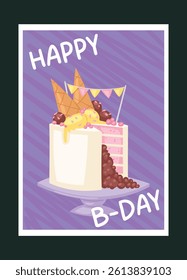 Birthday Cakes Set - Delicious  vector illustrator