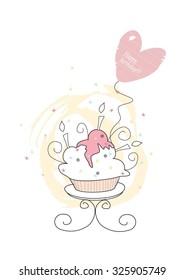 birthday cake,vector illustration
