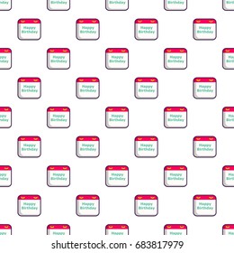 Birthday calendar pattern