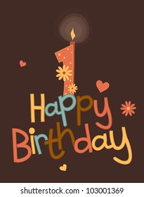 Birthday candle - 1