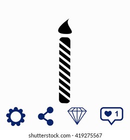 Birthday candle icon.