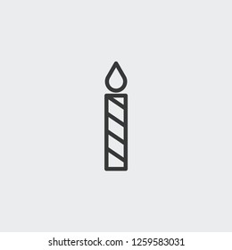 Birthday candle icon isolated on background. Candlelight symbol modern, simple, vector, icon for website design, mobile app, ui. Vector Illustration