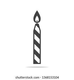 Birthday candle icon vector