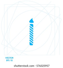Birthday candle  icon Vector design.