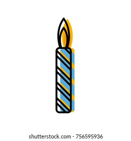 Birthday candle isolated